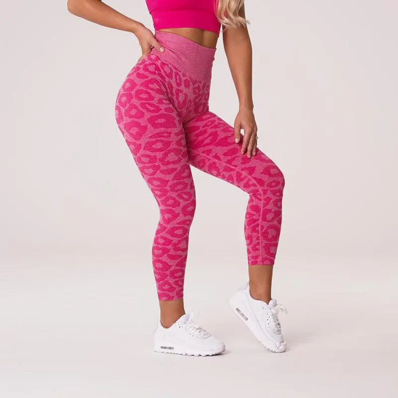 Leopard-Print-Snowflake-Color-Nine-Point-Pants-Yoga-Leggings-Women-Pants-Gym-Sports-Waist-Seamless-Animal-3